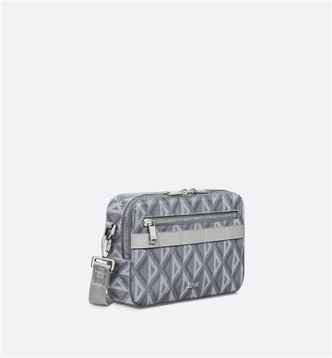 Safari Bag with Strap Dior Gray CD Diamond Canvas .